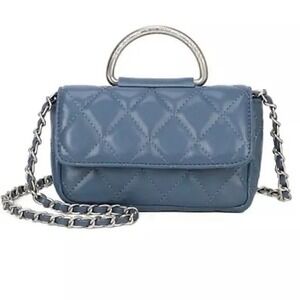 French Connection Crossbody Bag‎ Mell Quilted Legion Blue NWT MSRP $88